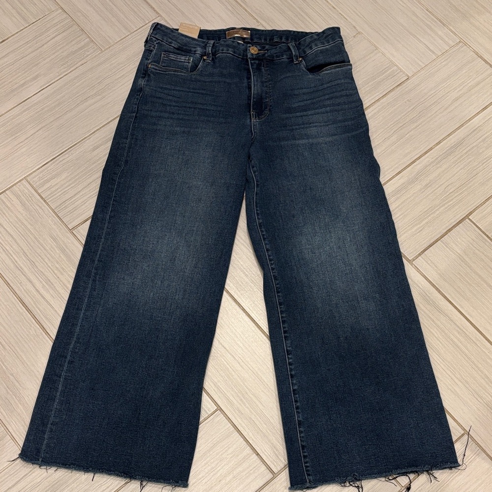 Kut from the Kloth Meg Fab Ab Wide-Leg Dark Blue Women's Jeans